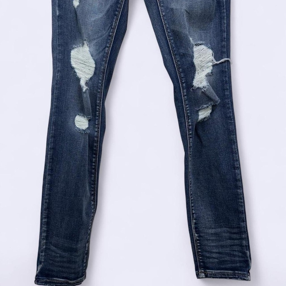 Mudd Low Rise Skinny Jeans Size 1 Distressed Y2K Stretch Denim - Picture 4 of 7